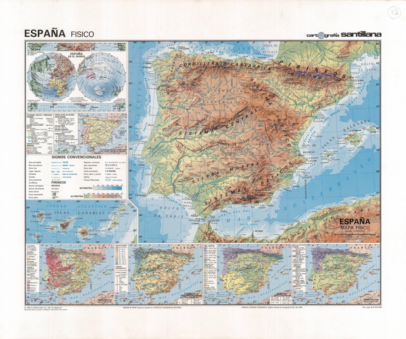 1980年からの教科書のスペインの地図 Walk News